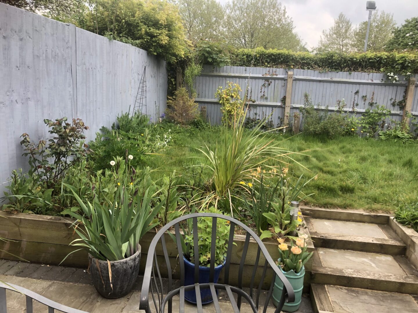 The garden before works The garden before works