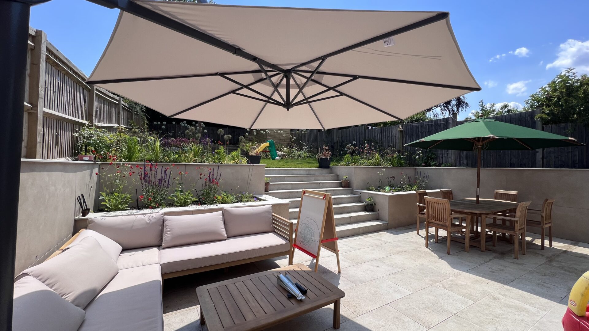 A landscaped garden in Reigate a patio landscaped in Reigate