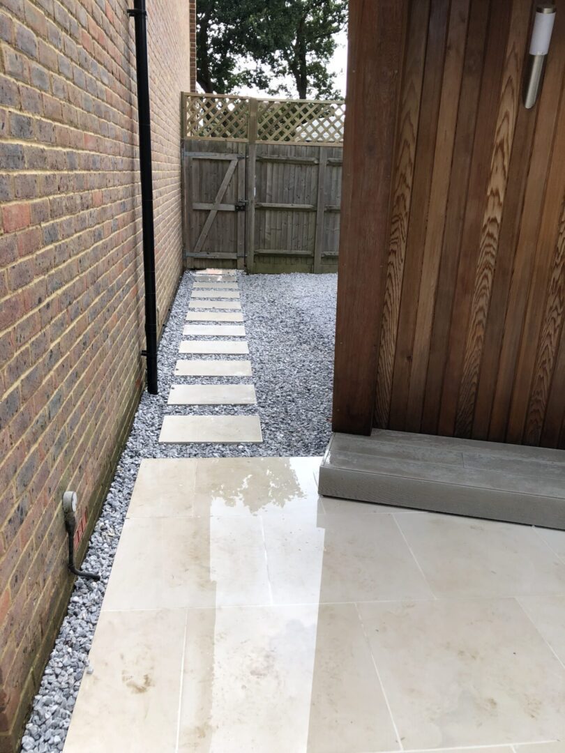 gravel and stepping stones gravel and stepping stones