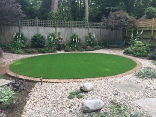 Circular artificial grass