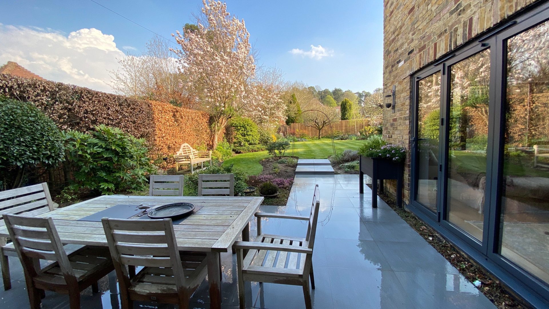 Porcelain patio in Dorking Paving installation Dorking