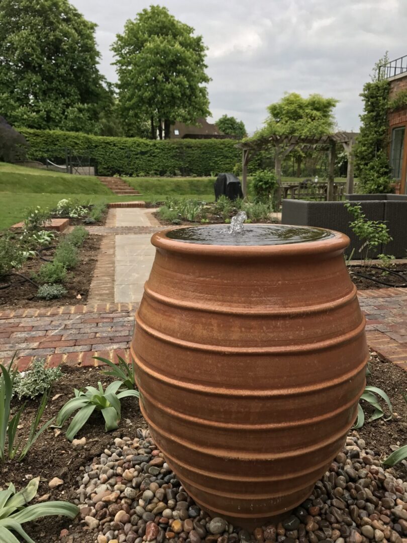 Terracotta water feature Terracotta water feature