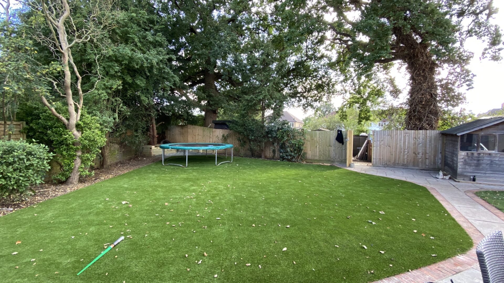 The new lawn and fencing The new lawn and fencing