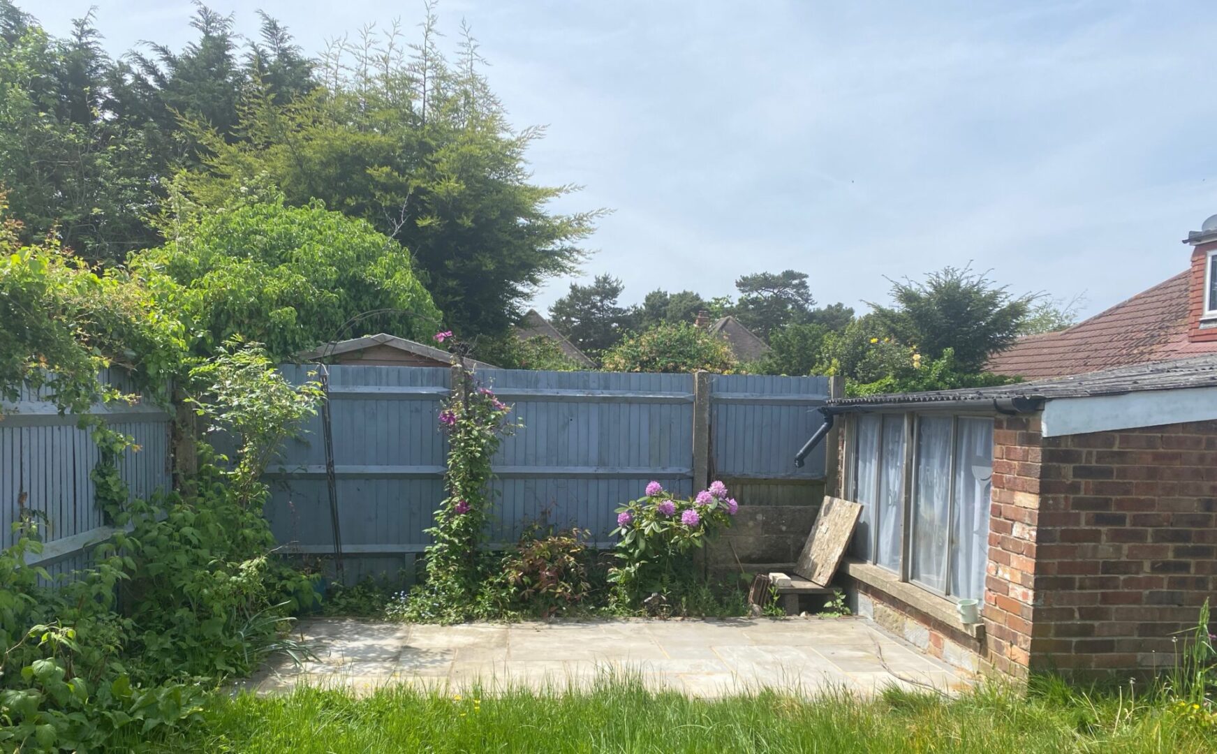 The garden before works The garden before works