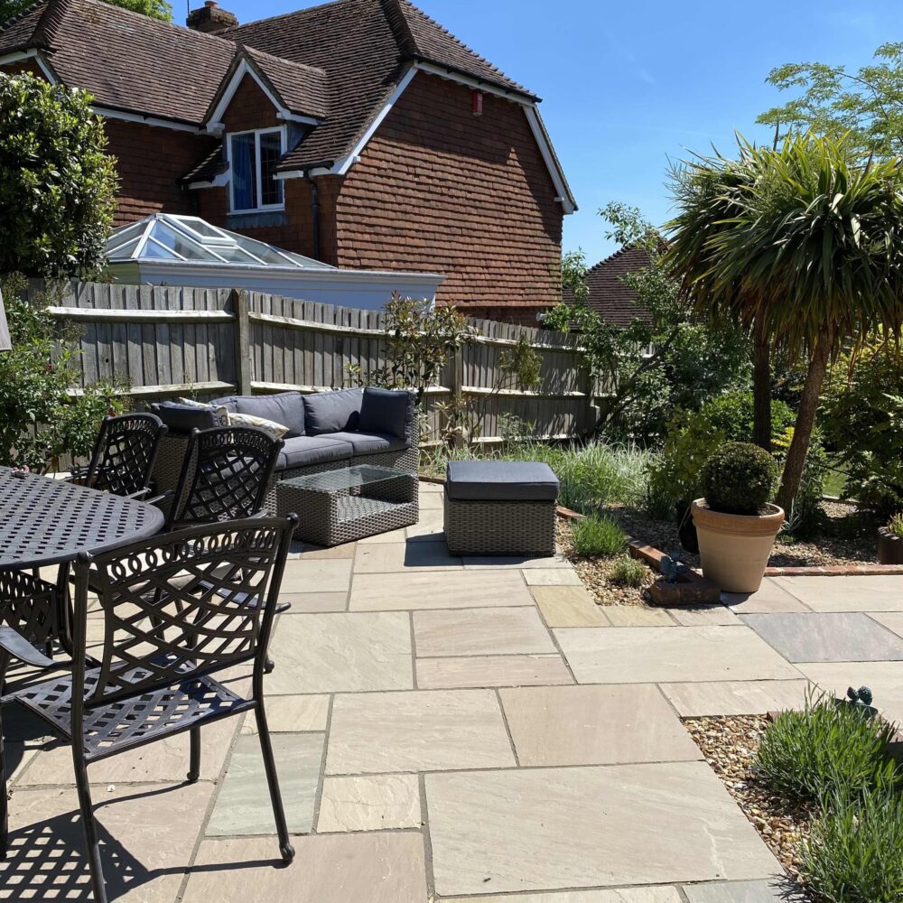 Redhill indian sandstone patio Redhill indian sandstone patio