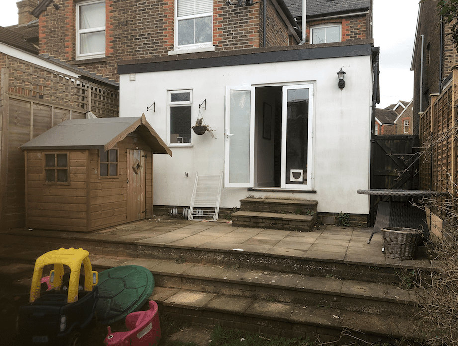 Landscaping before photo Before photo landscaping Reigate