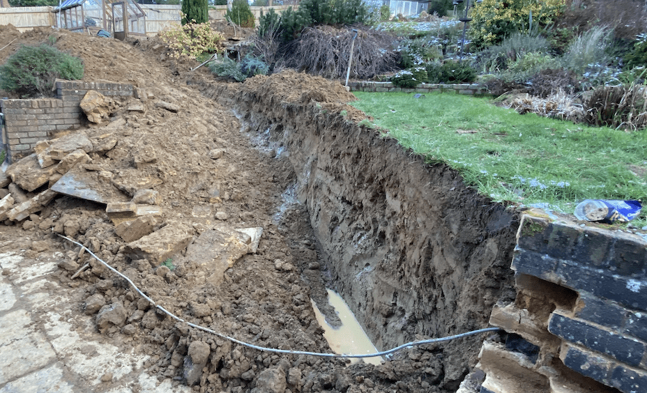 Before photo of landscaping