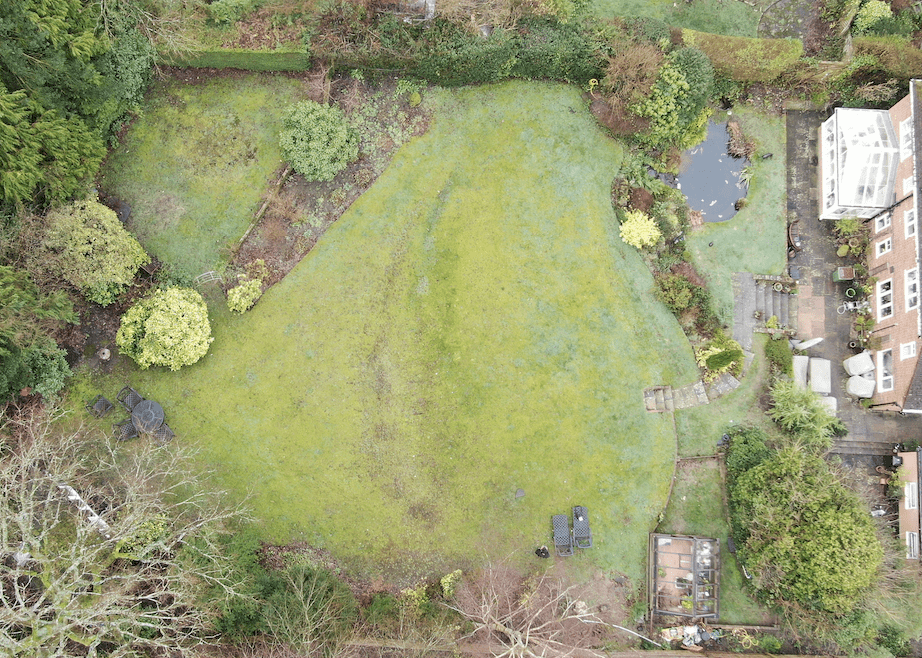 Before landscaping Dorking Before photo Dorking