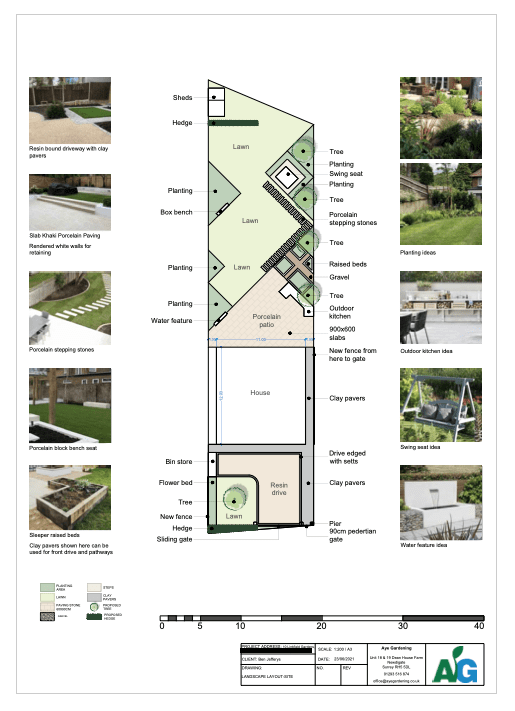 Garden design Surrey 2D garden design