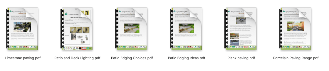 Pdfs of material choices Landscaping help from Ayegardening