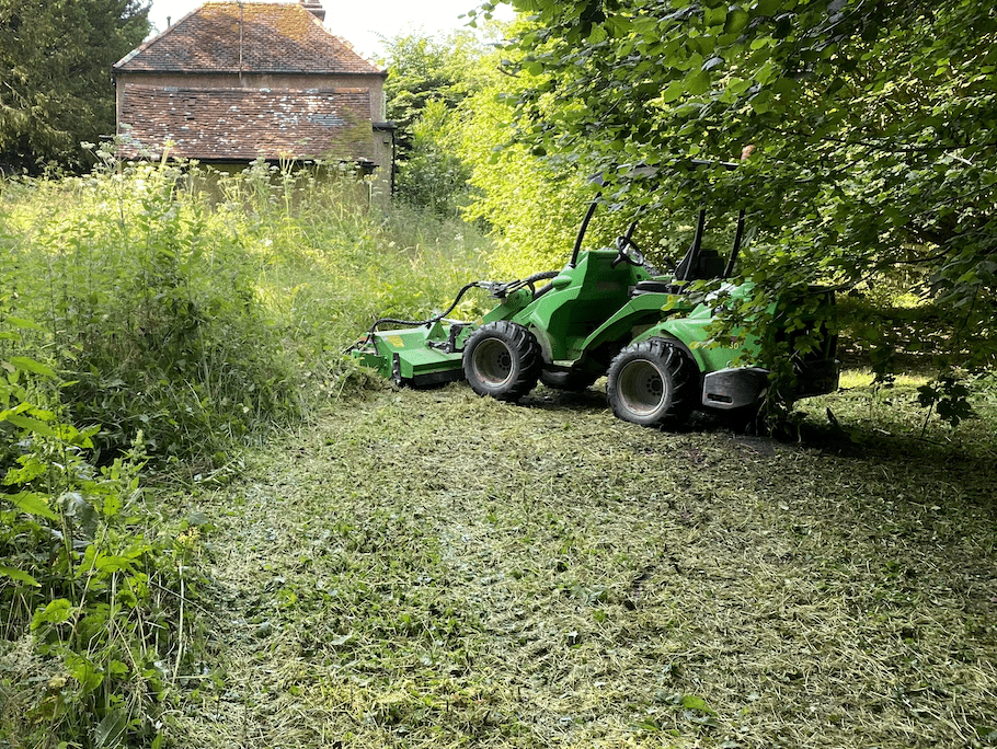 Long grass cutting