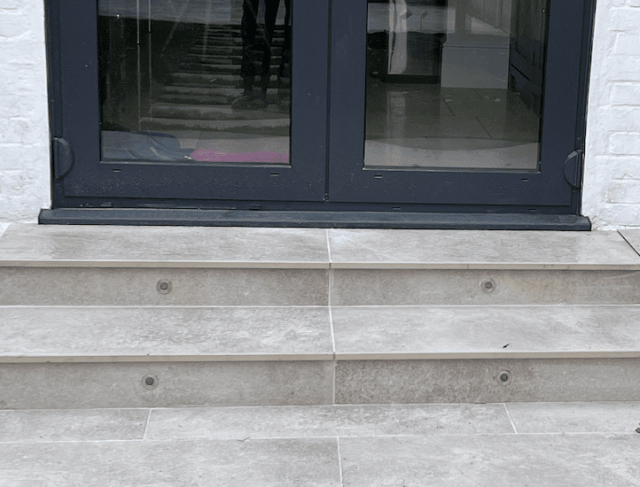 porcelain steps step detail