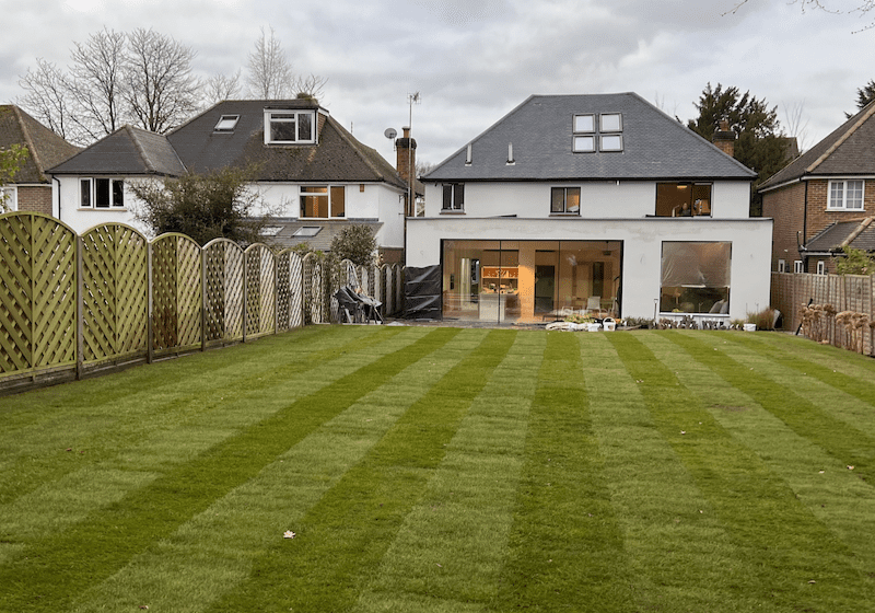 New lawn Reigate The main lawn
