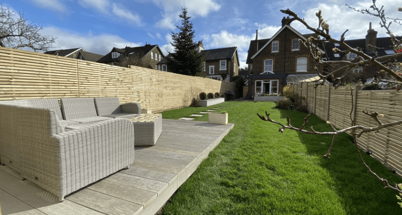 Contemporary slatted fencing Reigate Slatted fencing