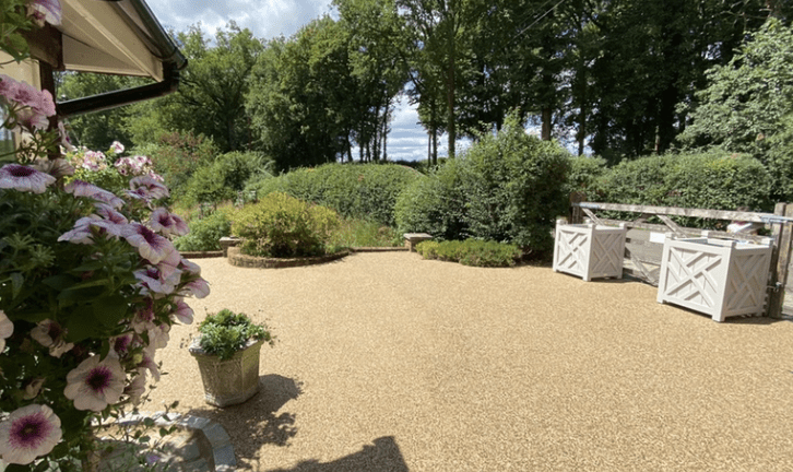Traditional house with resin bound drive resin bound driveway