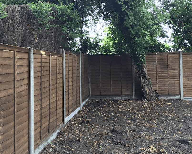 Brown dip treated lap fencing dip treated fencing