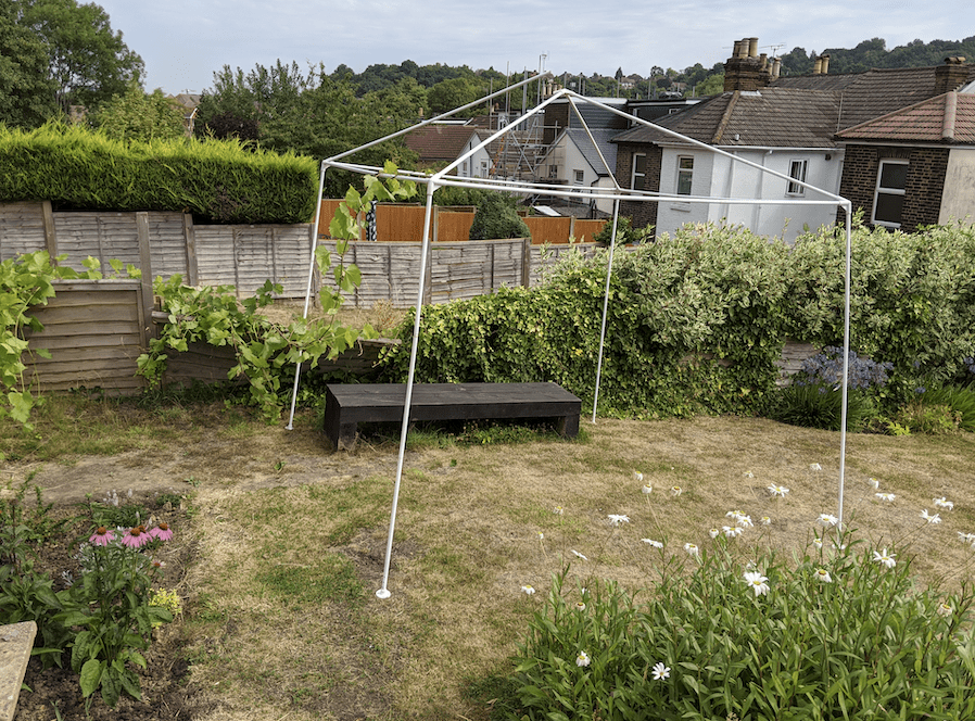 Before landscaping Before photo Pergola