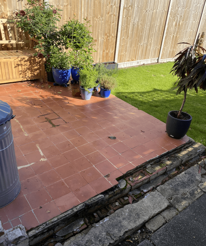 Before photo of garden Before photo of garden