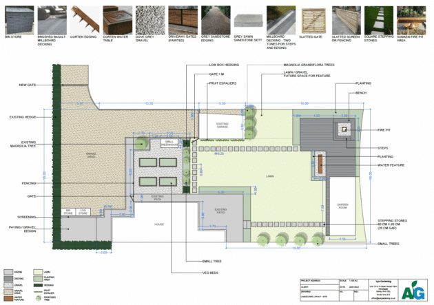 2D garden design Surrey