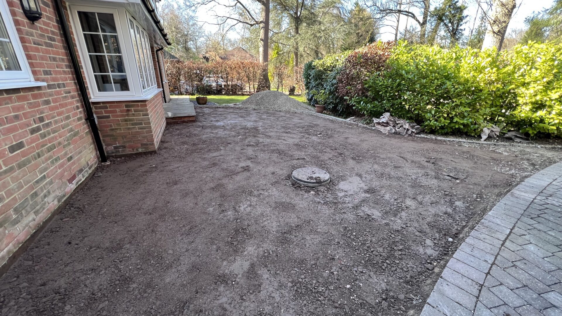 driveway before works